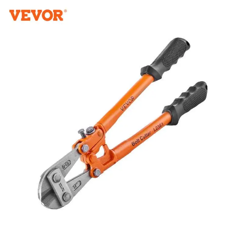 قاطع براغي VEVOR بمقبض مطاطي ناعم ، قاطع قفل ، شفرة فولاذية لبراغي القضبان ، موليبدينوم كروم ، 18 "، مقبض ثنائي المادة