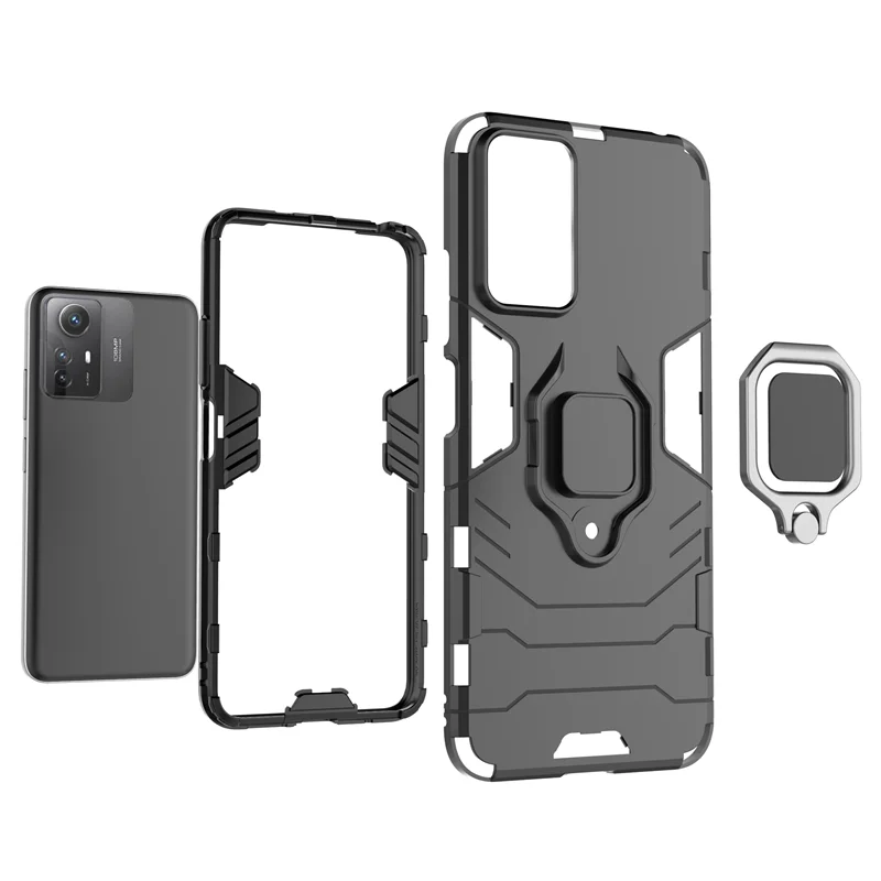 For Redmi Note 12S Case Magnetic Ring Holder Phone Case For Xiaomi Redmi Note 12S Note12S Silicone Shockproof Armor Back Cover