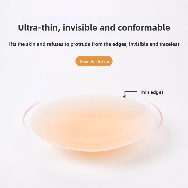 Breathable Invisible Silicone Pads for Women, Lightweight Push Up Inserts, Anti-Slip Nipple Covers, Seamless Perforated Padding