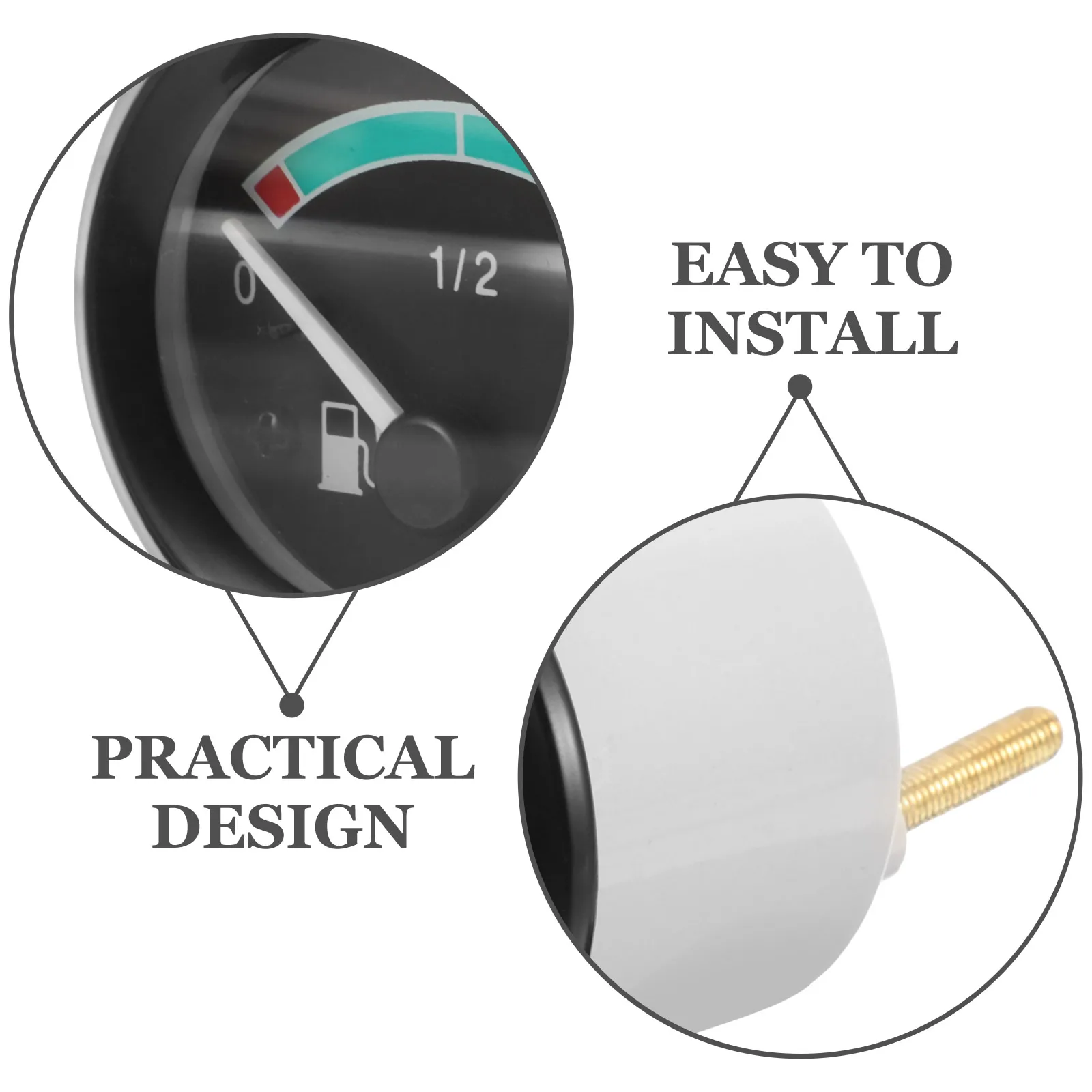 

Car Level Gauge 24V Durable Fuel Tank Indicator Easy Install Automotive Fuel Meter Vehicle Monitoring Accessory
