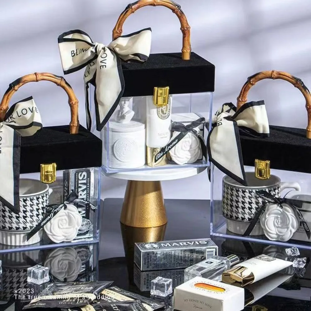 Neckerchief Camellia Scarves Textile ribbon dacron Headband Mid-Autumn Festival gift box scarf Diagonal scarf Plain weave