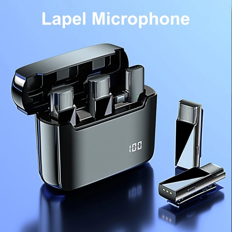 Multipurposes Wireless Lavalier Mic Lavalier Microphones for Various Applications Noise Reductions Recording Equipment Y9RF