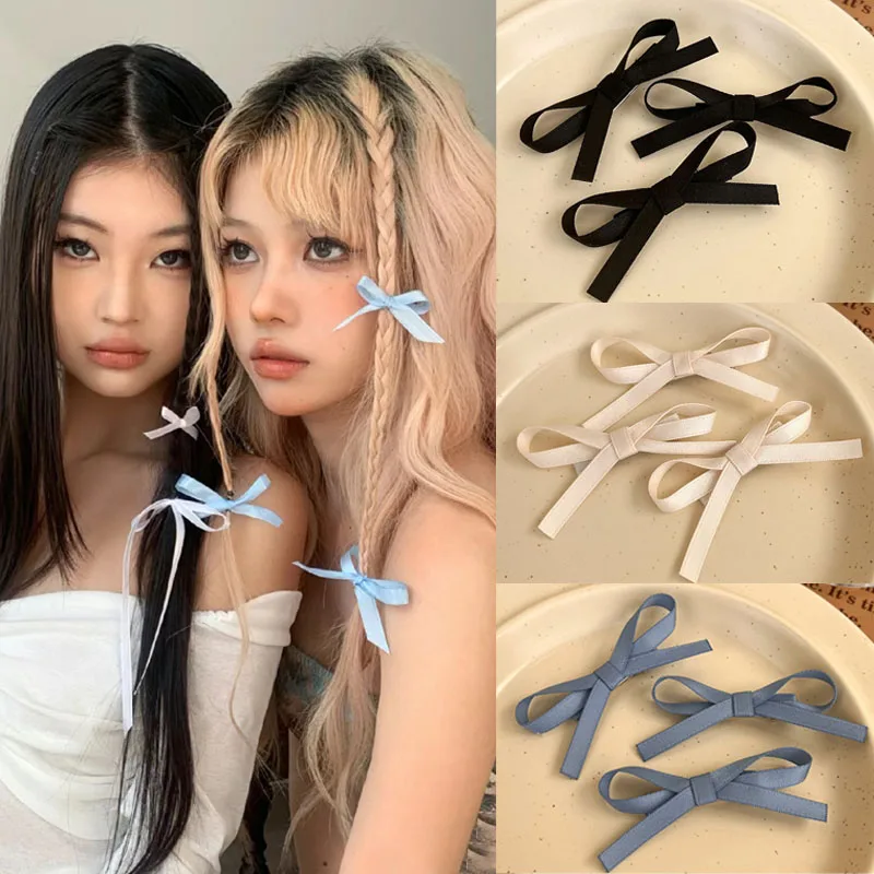 White Pink Lace Bow Hairpin Sweet Cute Lolita Girls Korean Female Hair Clips Barrettes Lovely Ballet Headwear Hair Accessories