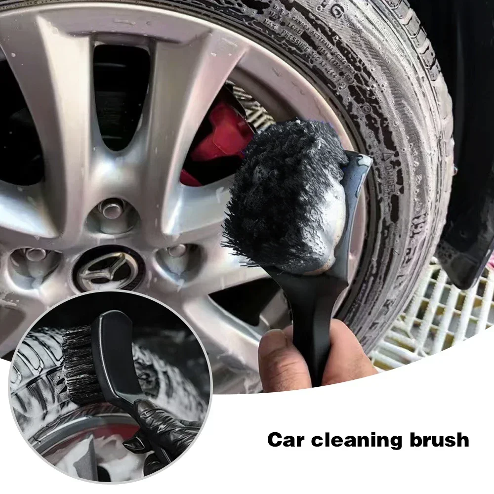 

1PCS Car Tire Rim Brush Tyre Cleaning Brushes Cars Wheels Gap Detailing Cleaning Wheel Hub Accessories Tire Cleaner Washing Tool