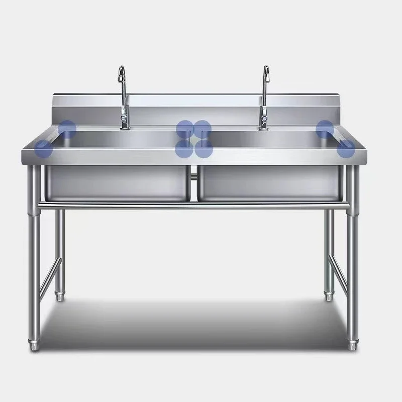 Commercial Stainless Steel Kitchen Sink, Dining Room Outdoor Sink, Light Table with Sink