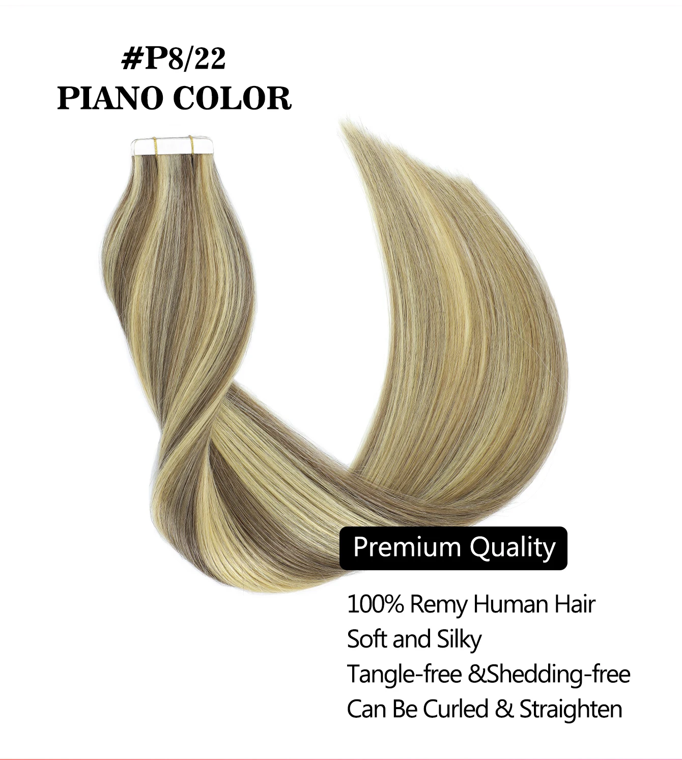 شريط مستقيم في وصلات الشعر لحمة الجلد الشعر البرازيلي 100٪ ريمي الشعر البشري