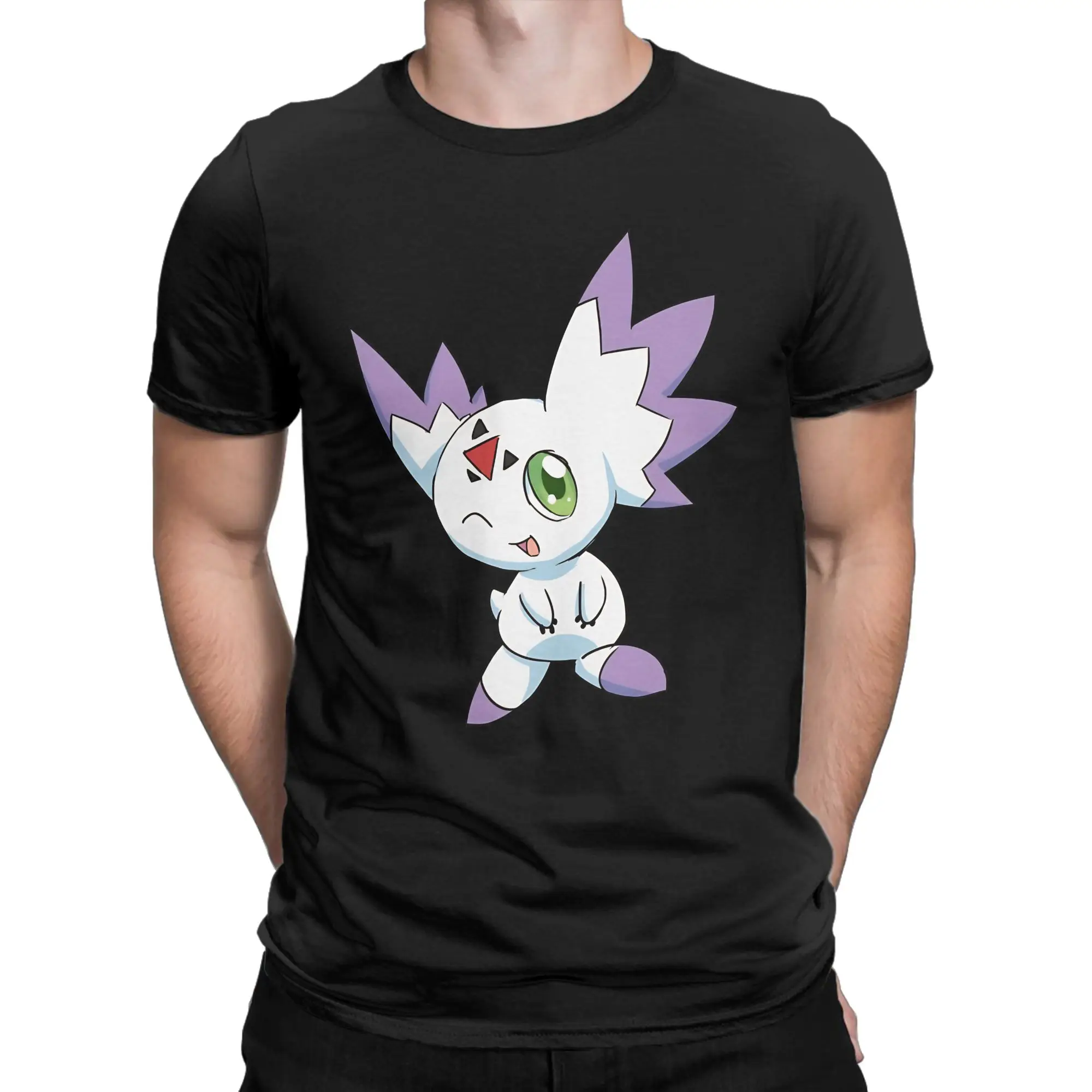 Calumon Funny Graphic 100% Cotton T-Shirt D-Digimon Tees Tops For Men