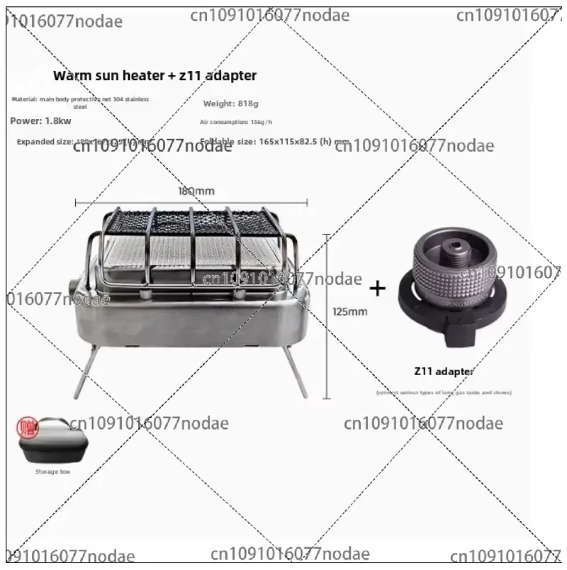 1800W Heating Heater Infrared Radiation Furnace Multifunctional Camping Gas Burner Split Type Furnace Portable Gas