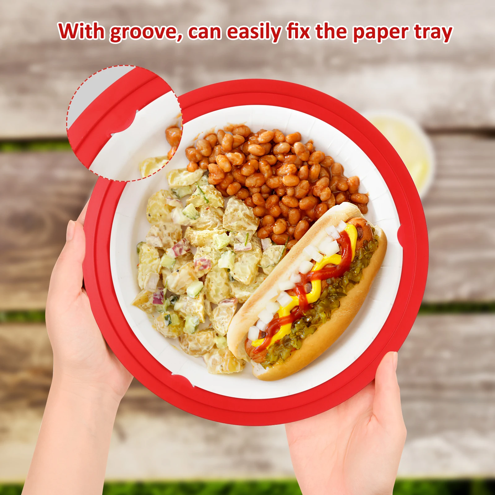 

10pcs Bbq Paper Plate Holder Reusable Durable Plastic Support For Picnic Party Camping Outdoor Gathering Bbq Accessories