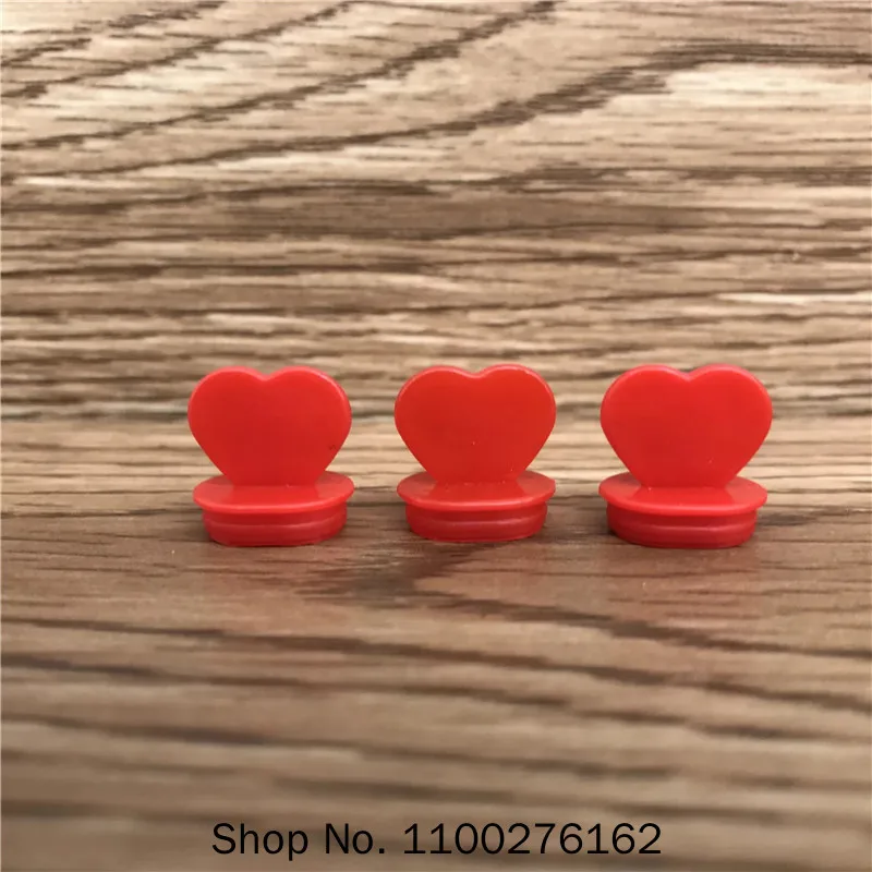 Disposable Coffee Cup Injection Cap Heart Shape Blue Red Black Pink Leakproof Cup Cover Love Plug Creative Decoration Stoppers
