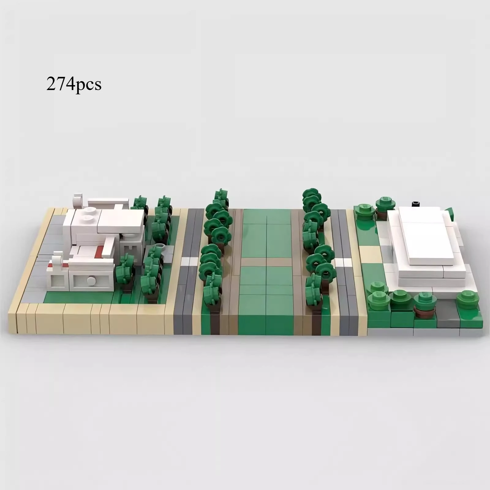 MOC National Lawn Building Blocks Model DIY Creative Puzzle Children's Hobby Collection Bricks Gift Set