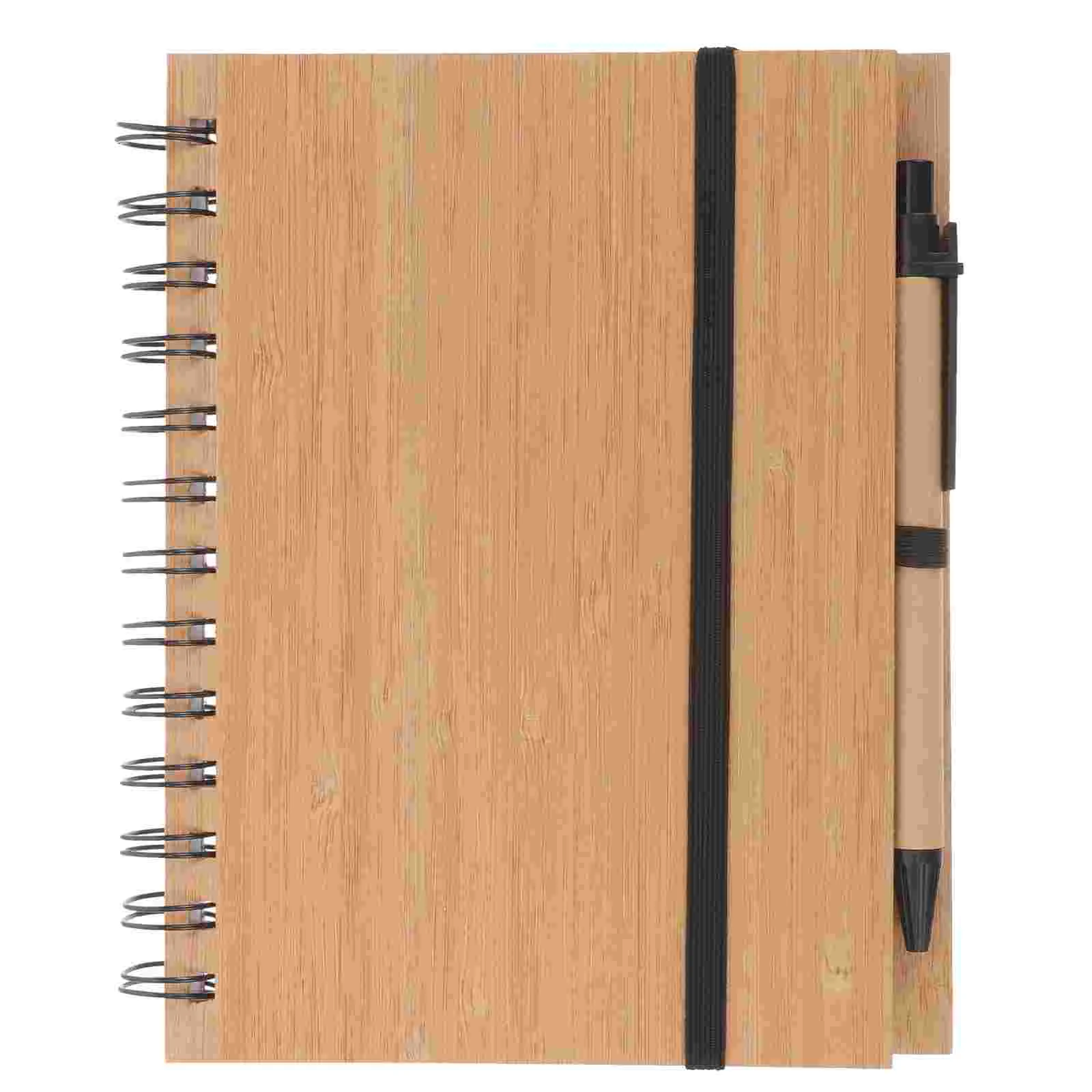 

Notebook Reminder Board Notepad Spiral Notepads Compact Bamboo Recording Supply