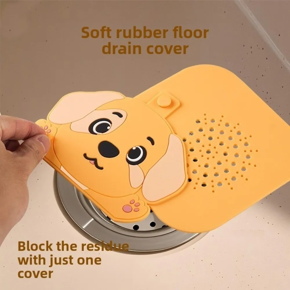 2 in 1 Sewer Floor Drain Cover Reusable Silicone Shower Drain Cover Anti-blocking Thickened Deodorant Mat For Kitchen Toilet