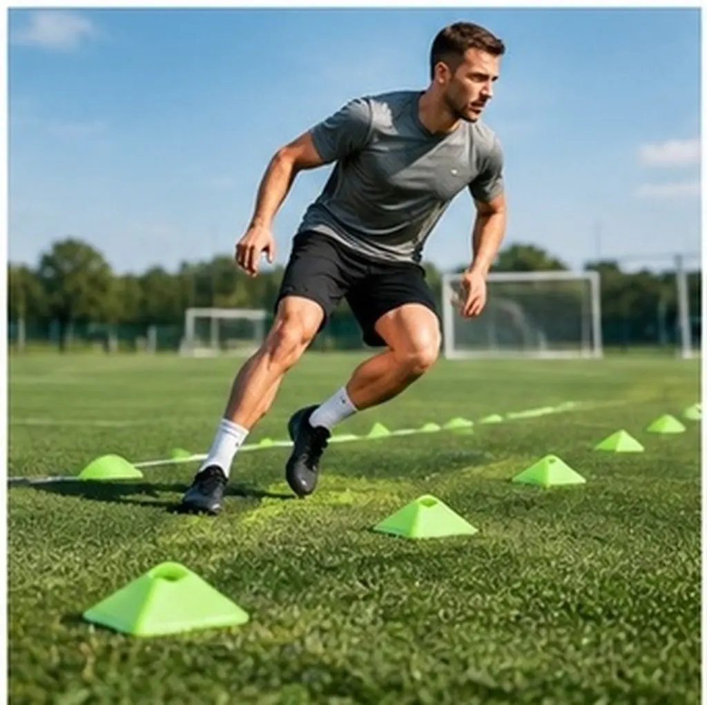 12Pcs Premium Pe Soccer Training Cones for Football Basketball Tennis Agility Drills Portable Bright Color Sports Cones for Kids