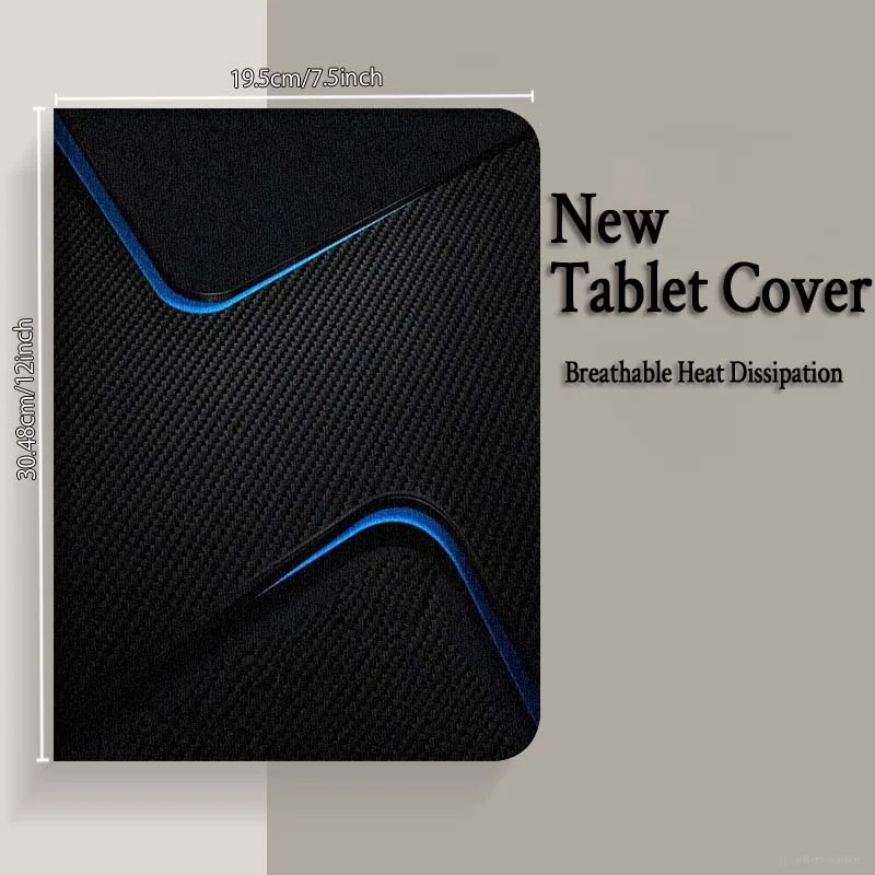 حافظة كمبيوتر لوحي فاخرة من ألياف الكربون لهاتف Huawei MediaPad 3 12 Air SE M6 M5 Lite Pro 10.4 10.8 11 11.5 12.6 13.2 بوصة 5G