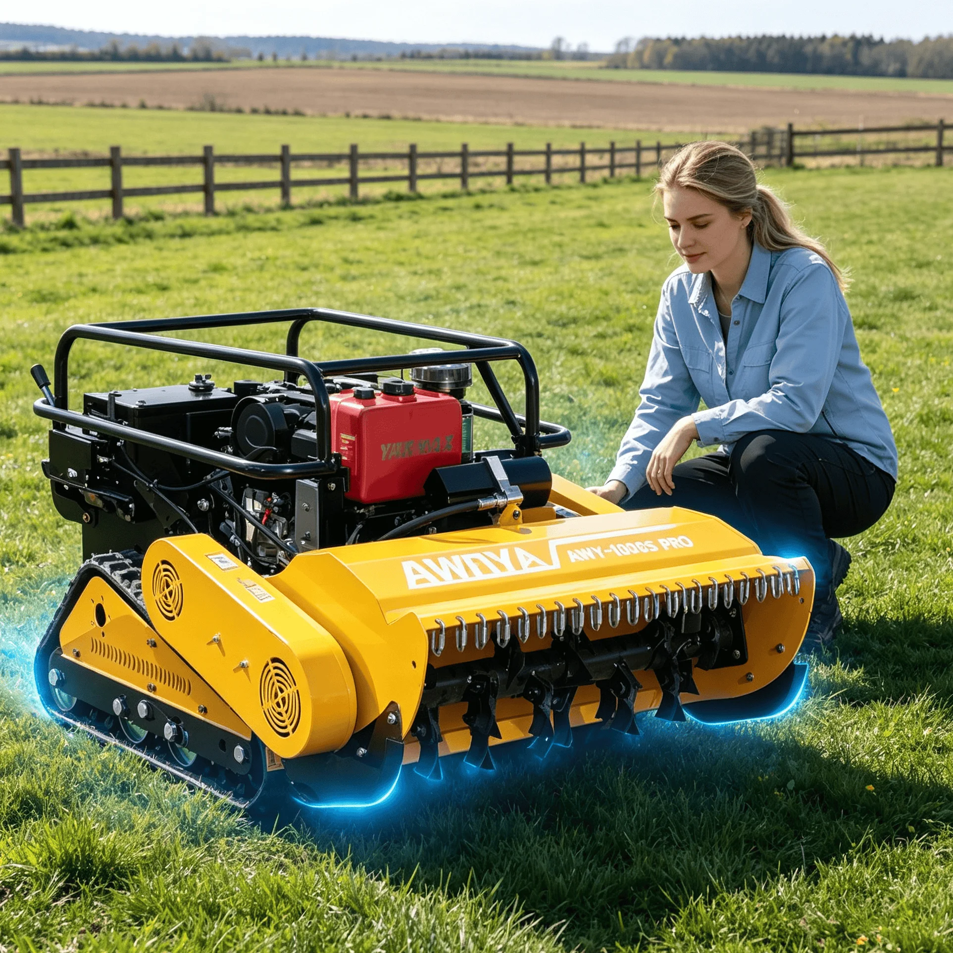 Customized Cordless Radio Control Robot Grass Mower Autonomous Mower for Residential Large Yard Care gps robot lawn mower