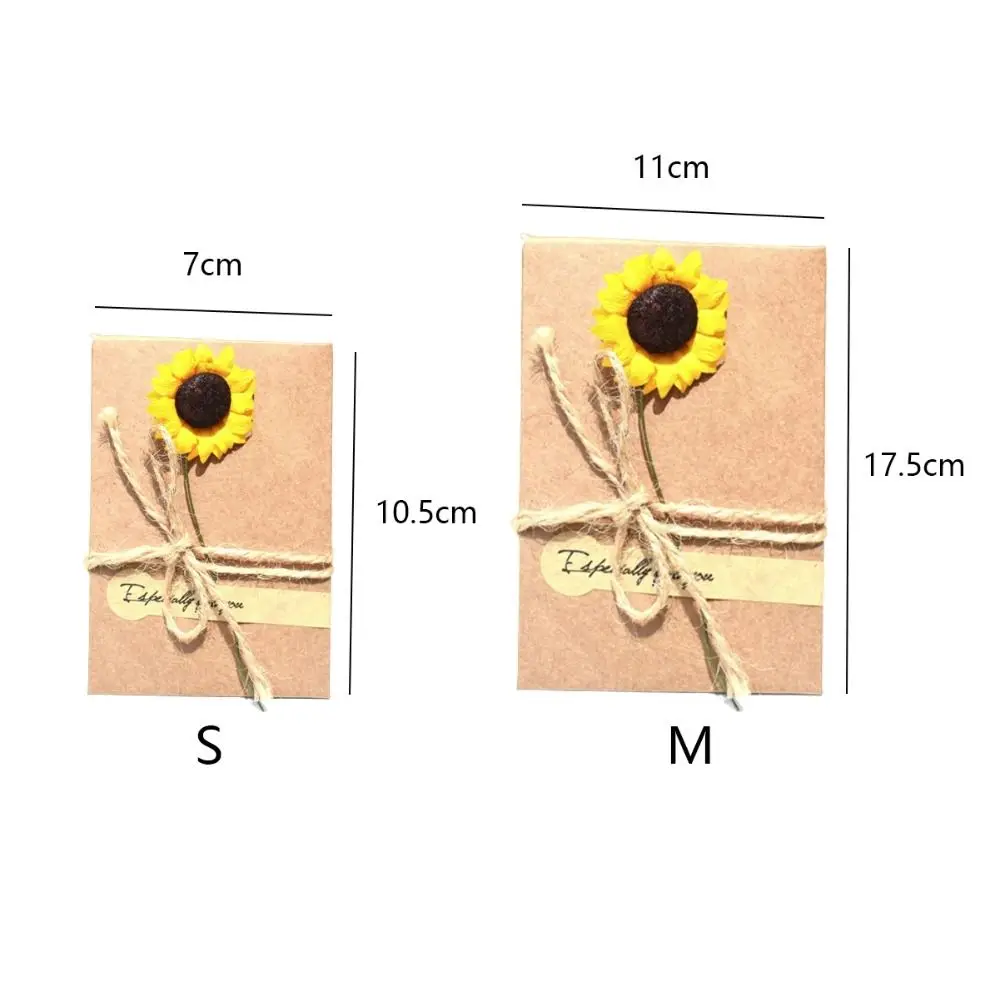 DIY Vintage kwiatowe kartki z życzeniami kreatywna koperta pusta karta podarunkowa papier pakowy słonecznik pocztówka
