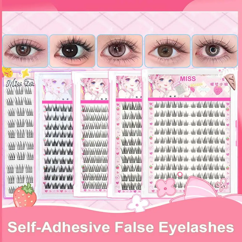 Faux-cils naturels segmentés sans colle, Extension de cils Manga à grappe unique, bricolage, outils de maquillage