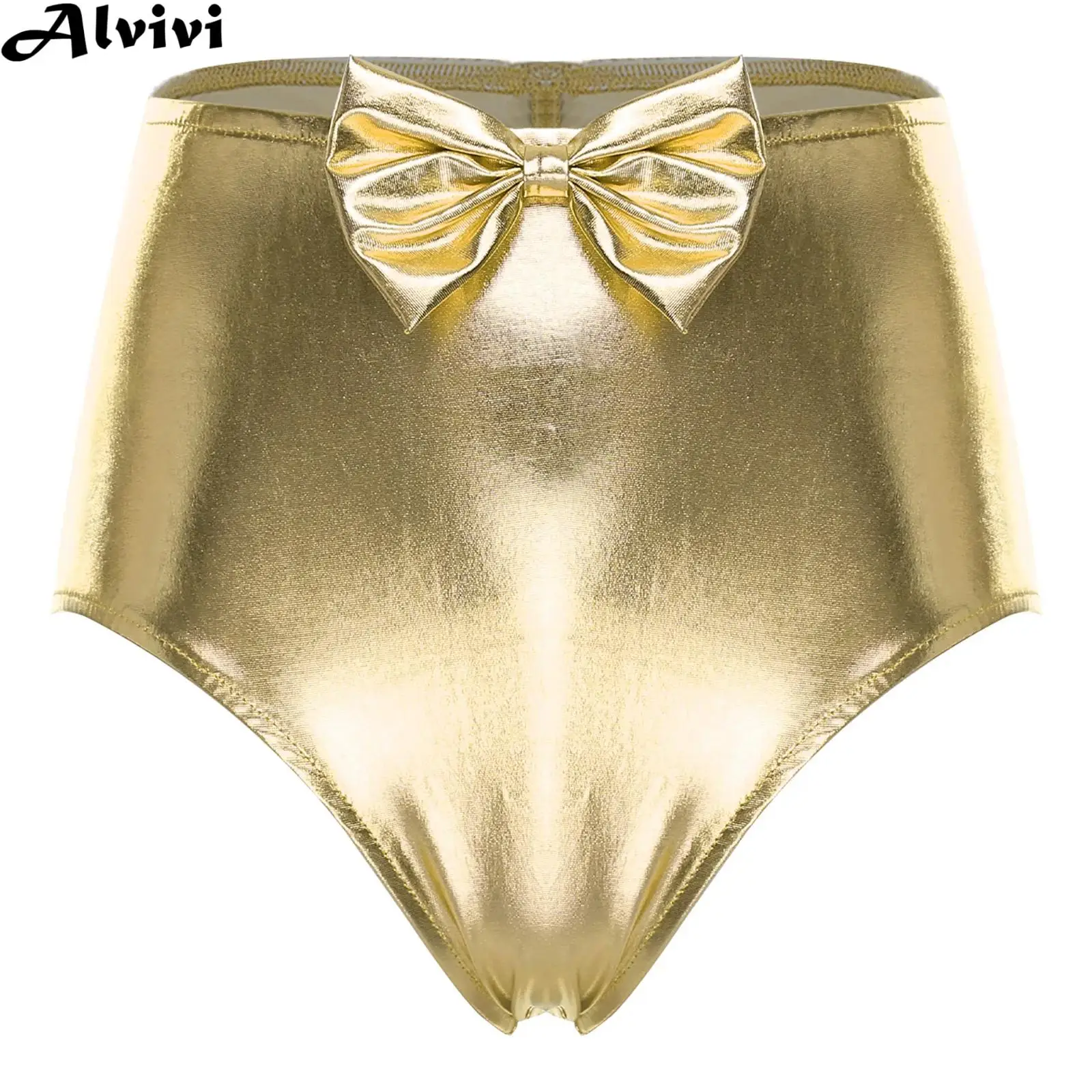 

Женские шорты для танцев на пилоне, блестящие металлические милые шорты с бантом и рюшами и высокой талией для ночного клуба, бара, рейв-вечеринки, музыкального фестиваля