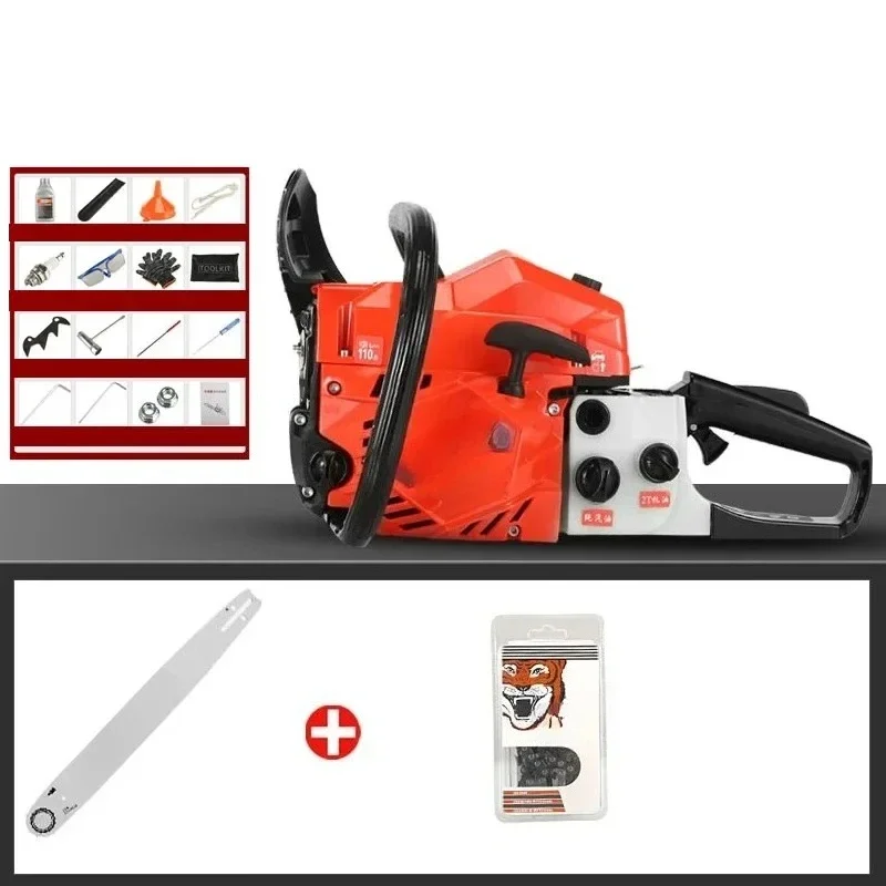 98CC 4-Stroke Air Cooled Chainsaw, 88.8KW 23800rpm Handheld Chain Saw for Wood Cutting Woodworking