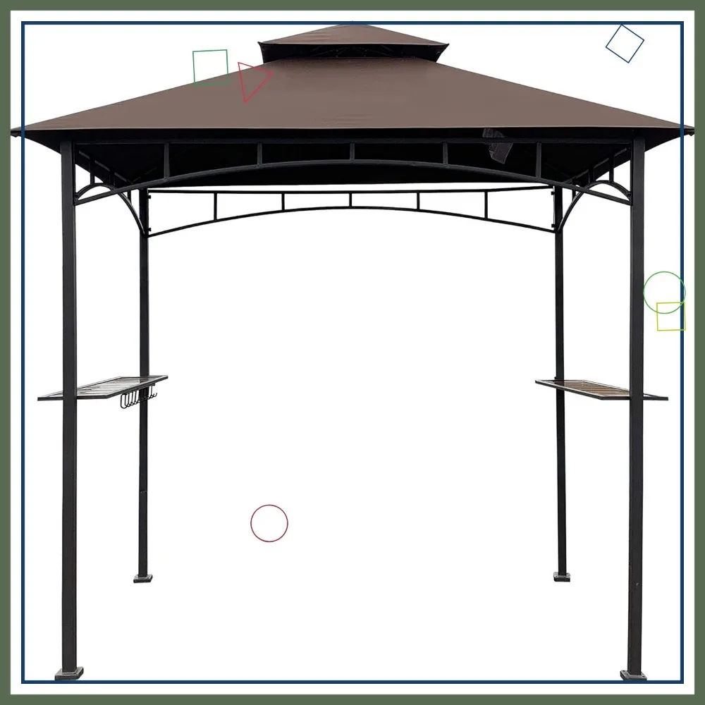 

Сменный навес для беседки-барбекю с бамбуковым эффектом 8 x 5 футов, огнестойкий и защищенный от ультрафиолета