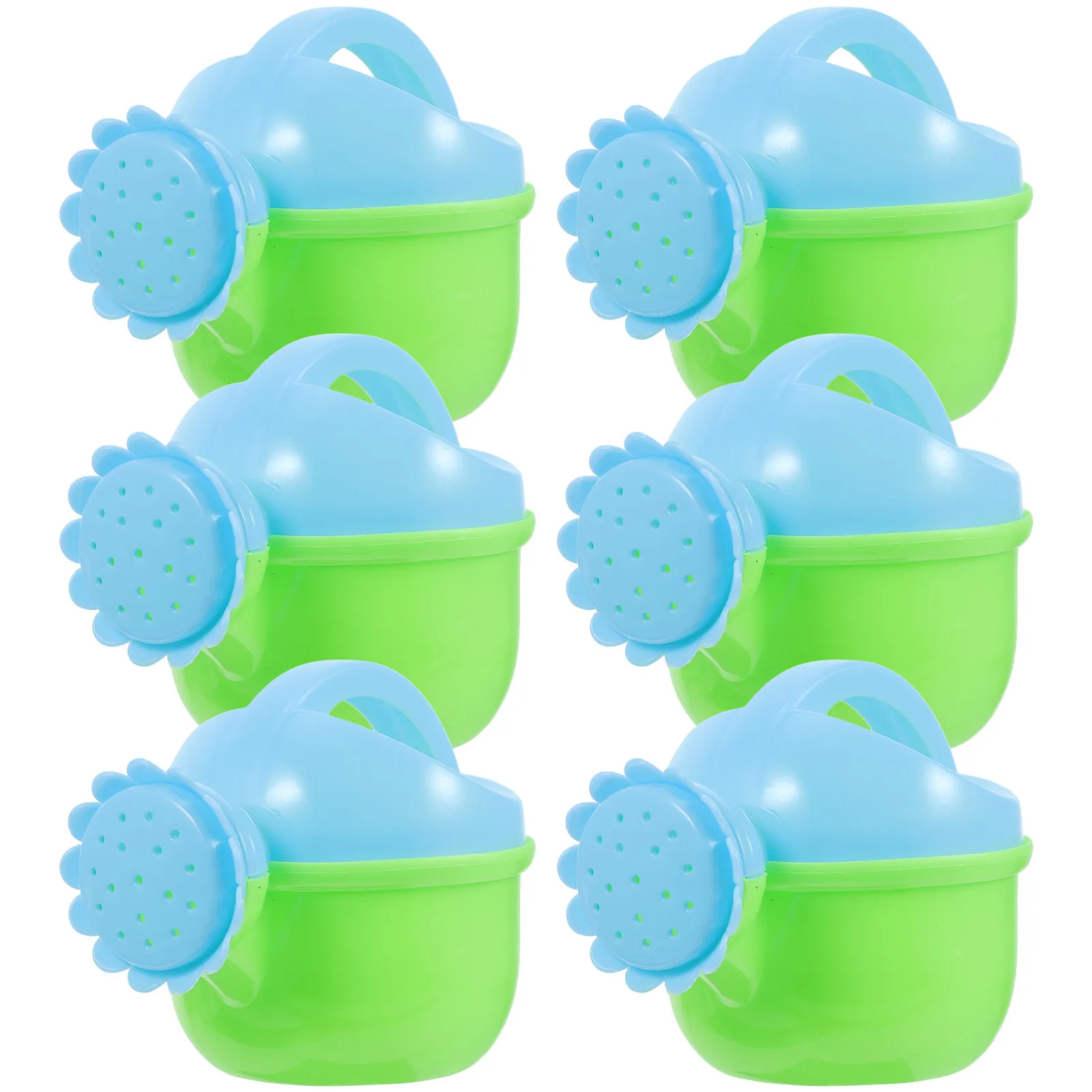 6Pcs Children Bath Watering Can Cartoon Shape Educational Plastic Water Sprinkling Shower Bathtub Fun Playing Set for Kids