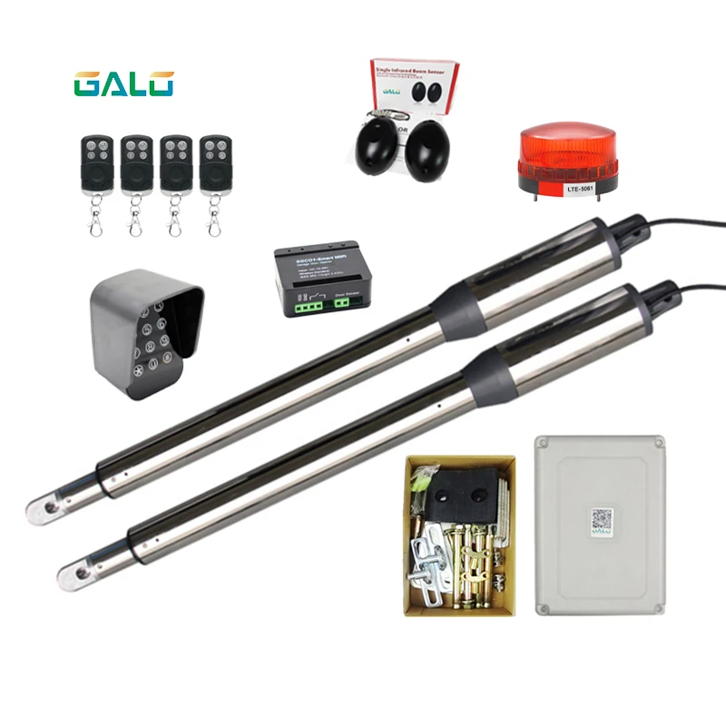 Swing Gate Motor 300kgs Full Automatic Swing Gate Opener Kit Multiple Remotes