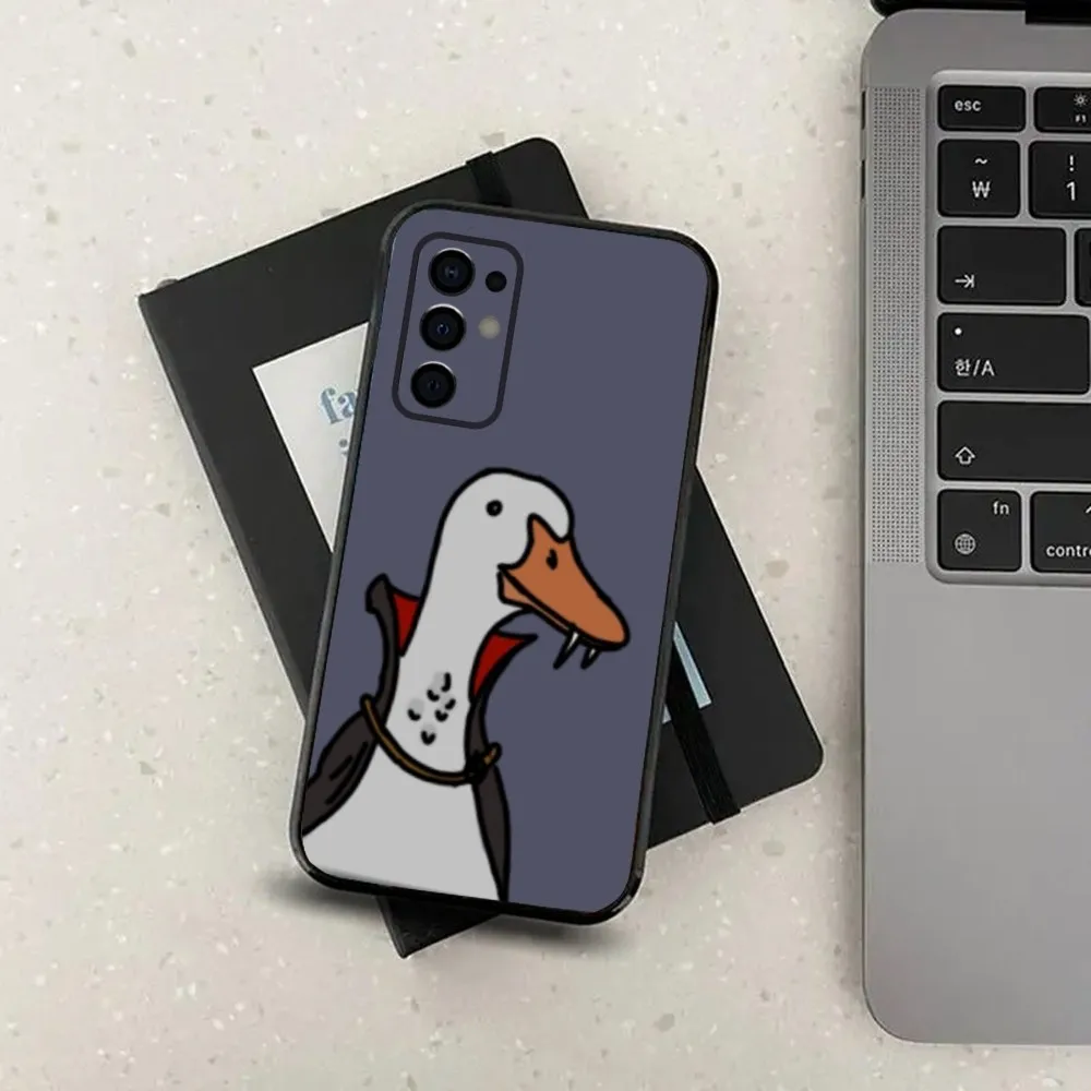 Cartoon Funny Duck Phone Case For Samsung S24,S21,S22,S23,S30,Ultra,S20,Plus,Fe,Lite,Note,10,9,5G Black Soft Cover