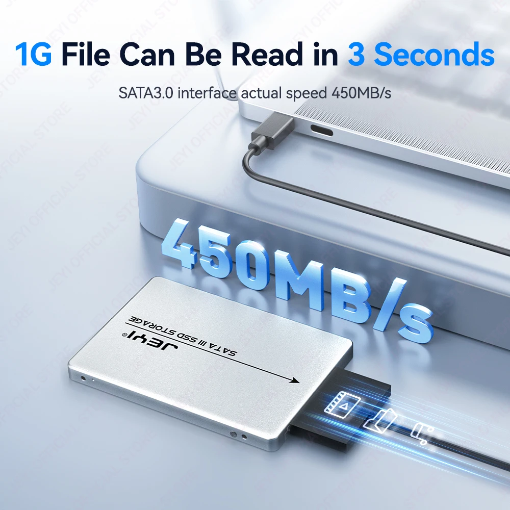 JEYI M.2 NGFF To SATA 3.0 Hard Drive Enclosure 6Gbps High Speed Supports Up To 2TB Portable Mobile Supports 2230/42/60/80 SSD