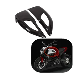 Cubierta lateral del tanque de fibra de carbono 100%, Panel de entrada de aire, carenado brillante/mate, modificación para Ducati Diavel 2015, 2016, 2017, 2018