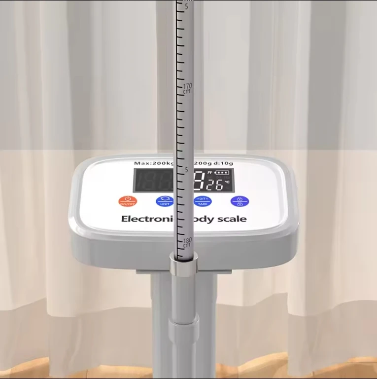 Medición de altura corporal, báscula de peso y grasa, báscula de peso de altura Digital para humanos