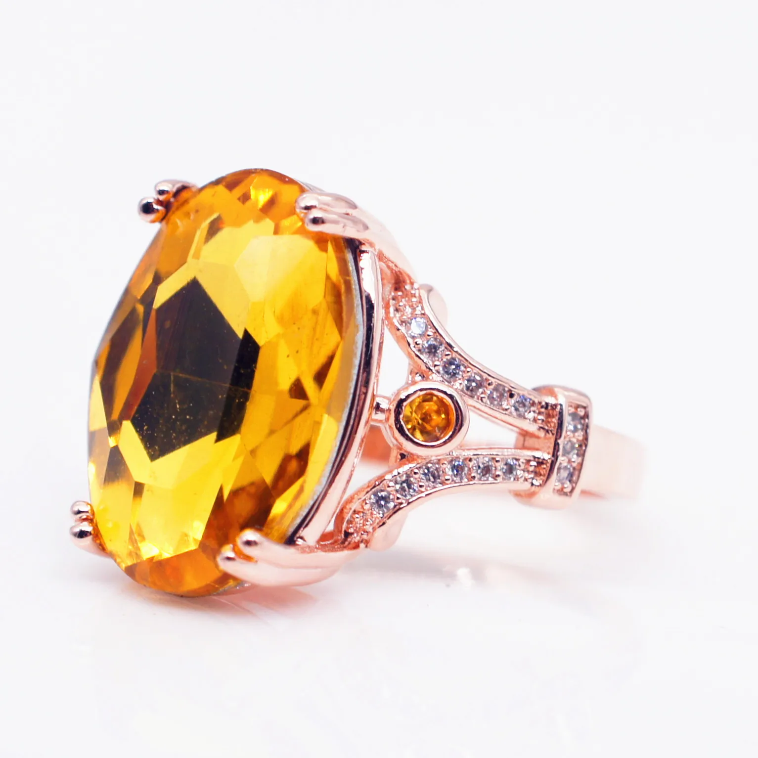 Real 14k Gold Diamond Ring for Women To Join Party Peridot Gemstone Anillos De Wedding Diamante Engagement Jewelry Fine Ring Box