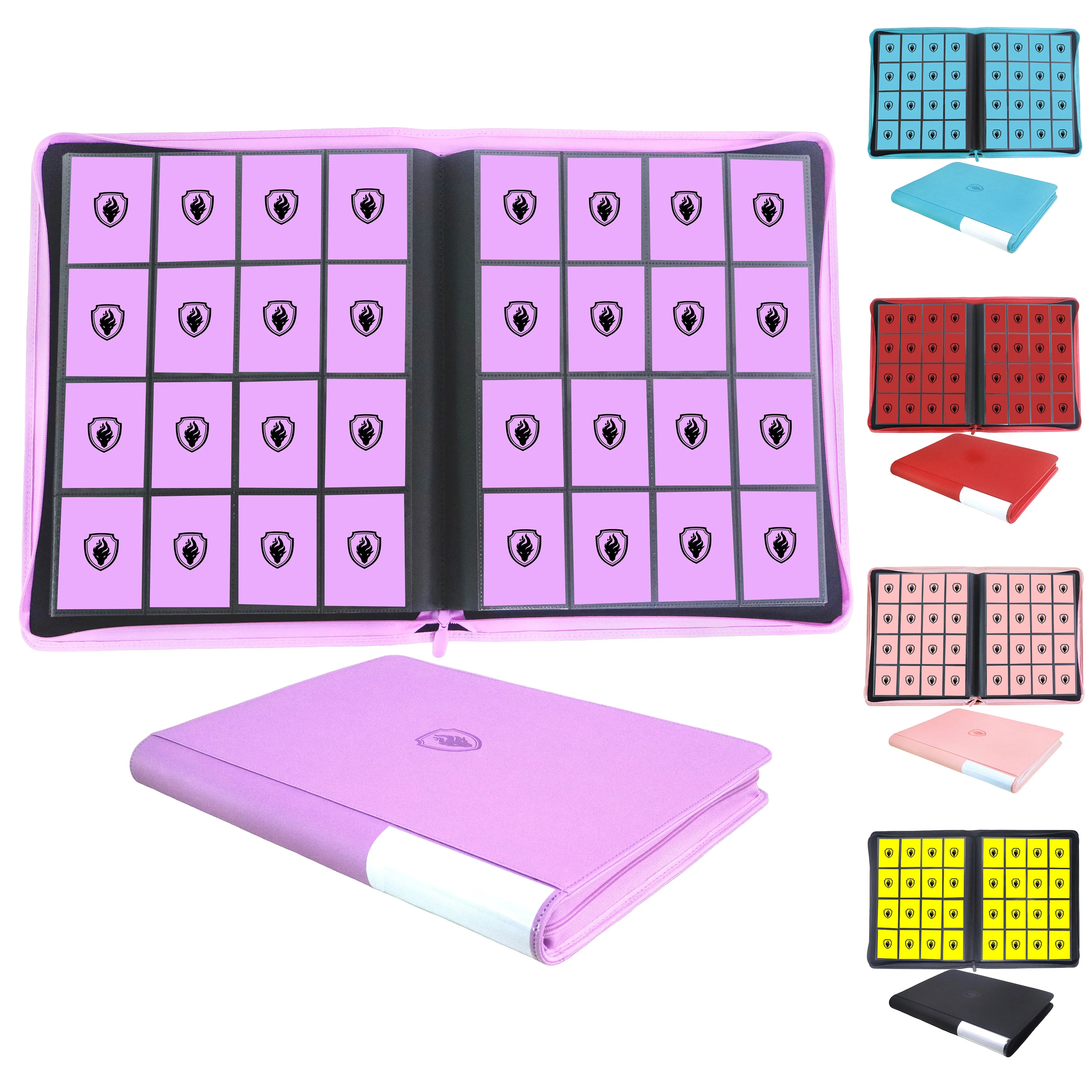 16‑Pocket Trading Card Binder, 1600‑Card Capacity PU Collection Album, Card Holder Storage Folder For Sports Cards, Game Cards