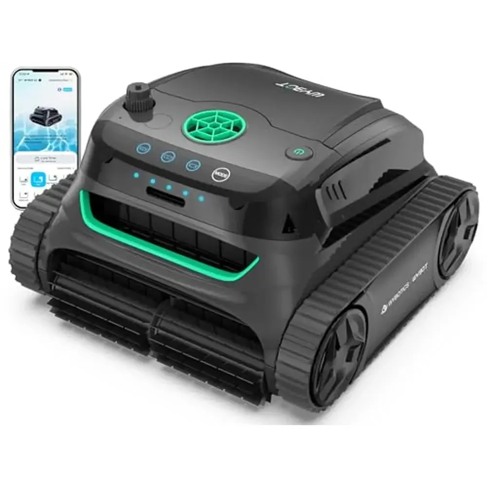 

S2 Robotic Pool Vacuum Cleaner Touch Mode Brushless Motor 210min Runtime Inground Pools Cleaning Intelligent 4 Wall Paths