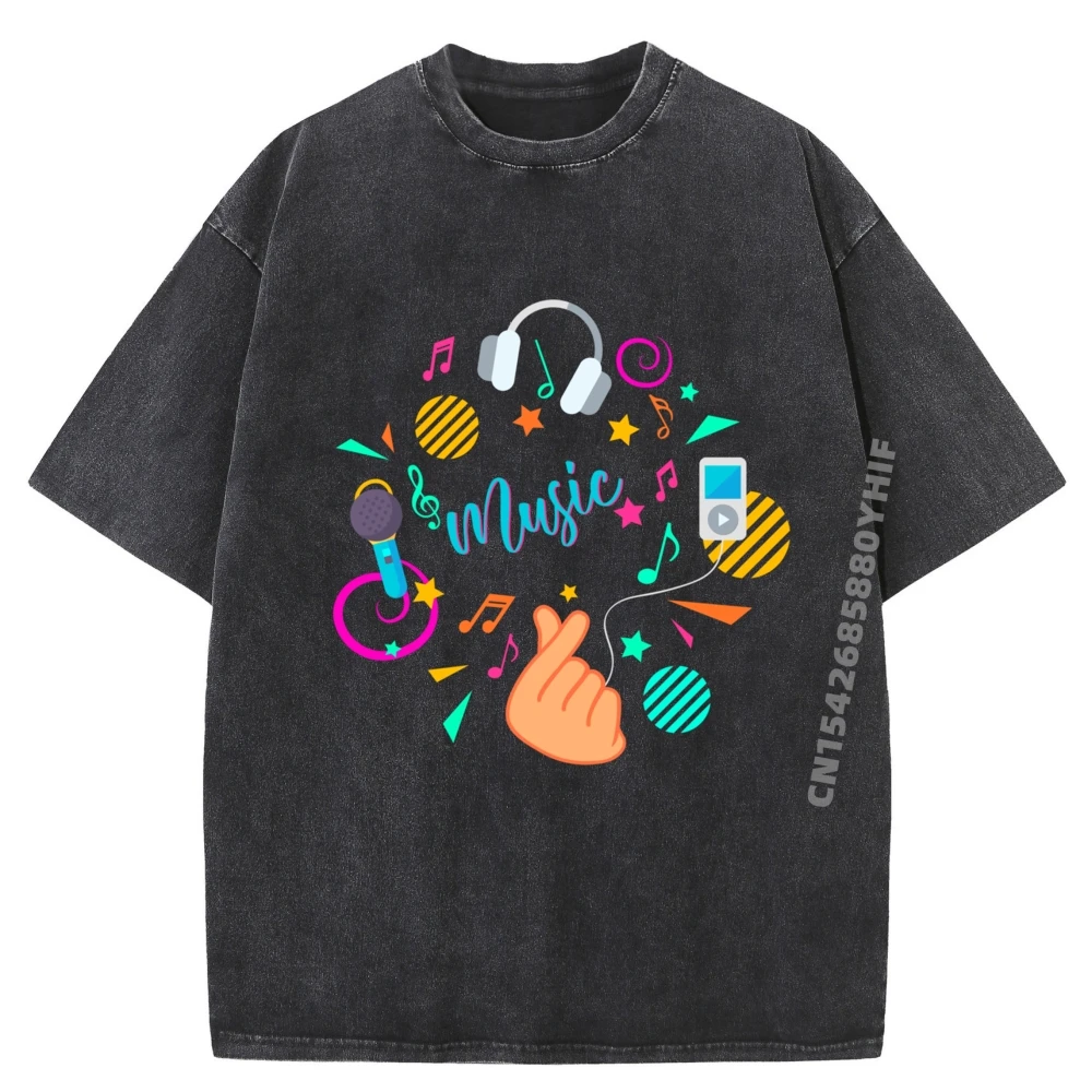 

Music Art T Shirt Musical Strokes Graphic Tee Shirt Mens Fashion Washed Shirt Mens Comfortable Printed Tops