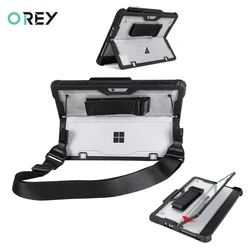 For Microsoft Surface Pro 9/10/11 Case Protective Cover Surface Pro 8 4 5 6 7 Plus GO 1 2 3 Case With Magnetic Pen Holder Strap