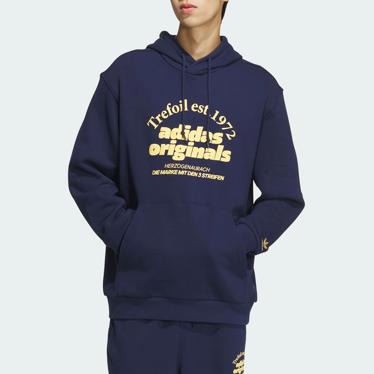 

Adidas genuine clover men's new hooded sweatshirt pullover JE3487