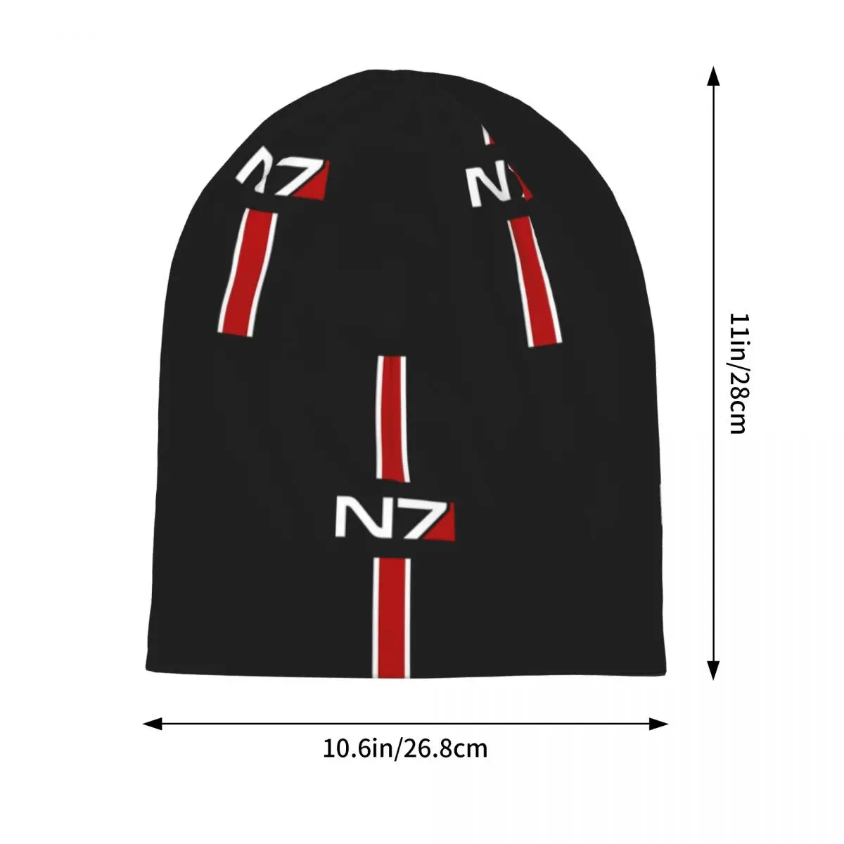 N7 Emblem, Mass Effect Skullies Beanies Hats Warm Autumn Winter Outdoor Cap Knitted Bonnet Caps for Unisex Adult