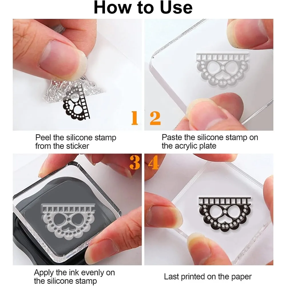Lace Flower Border Clear Stamps Transparent Silicone Stamp for Card Making Decoration and DIY Scrapbooking