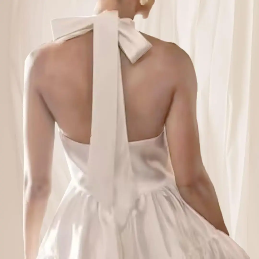 Короткие атласные платья для встречи выпускников для подростков, вечернее платье без рукавов с бантом, простое женское коктейльное платье выше колена, мини