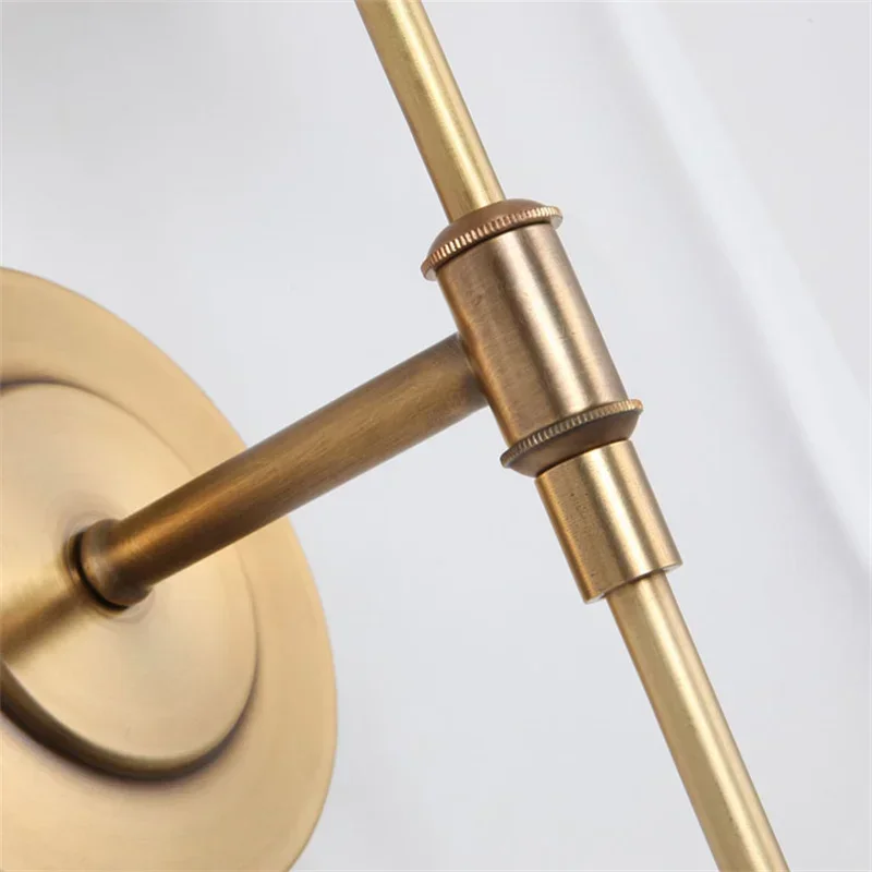 

Modern Wall Lamp Full Copper Wall Sconces Fabric Lampshade Bathroom Mirror Bedside Cabinet Fixtures Home Lighting