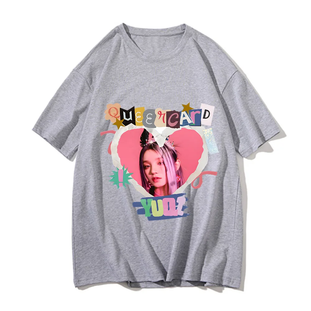 GIDLE I Am et Shirt ملابس مجموعة ، تي شيرت بأكمام قصيرة ، محايد إلى المراوح ، تيشيرتات الموضة ، G MIYEON YUQI ، #6