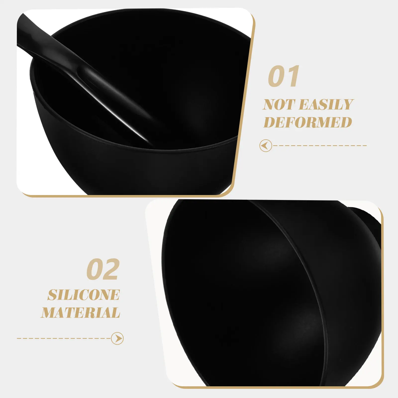 

1Set Silicone Face Mask Bowl and Brush Set Gentle Non-Deformable Mixing Bowl with Comfortable Stick for DIY Skincare Mask