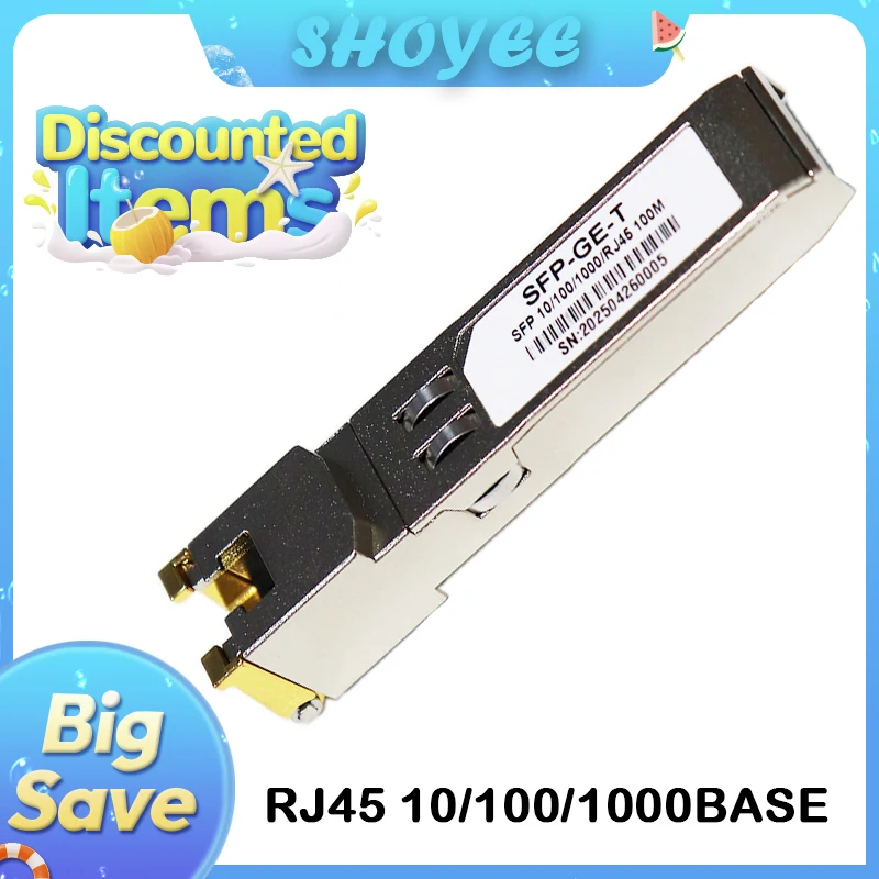 Módulo SFP porta Ethernet módulo SFP RJ45 Switch Gigabit 10/100/1000M conector SFP Cobre RJ45