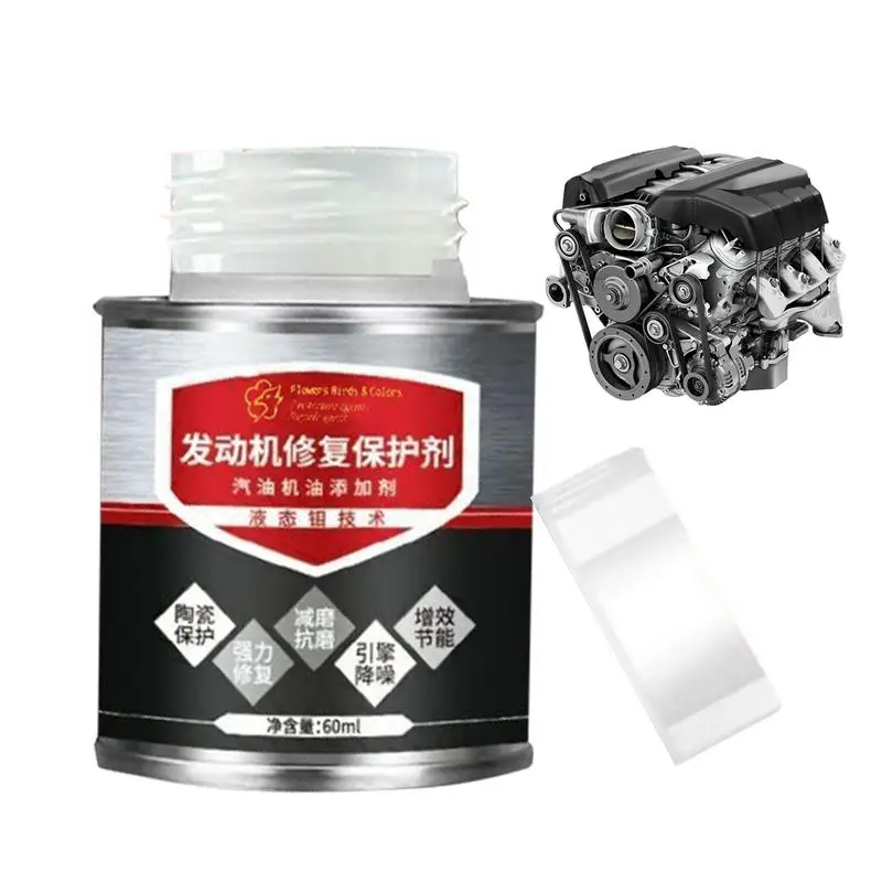 Engine Anti-Wear Agent 80ml Auto Engine Performance Booster Engine Restoration Protectant Anti-Shaking Noise Reduction For Car