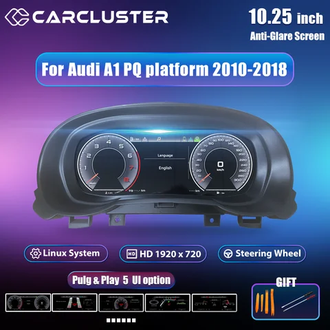 10.25'' Carcluster Dashboard For Audi A1 S1 2010-2018 years Car Lcd Panel Speedometer Virtual Cockpit