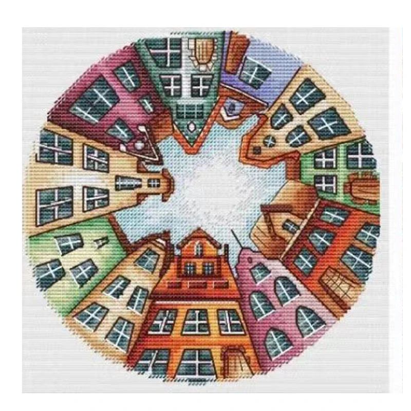 070 Kreuzstich-Sets für Stickereien, Kreuzstich, Kreuzstich, komplettes Kit, Stich-Kreuzstich-Set, Nadel, Kunst und Handwerk, DIY