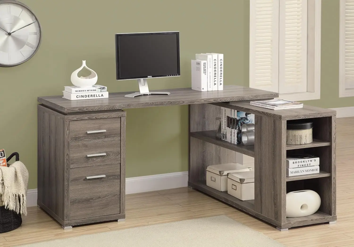 Specialties Computer Desk - Left or Right Facing Corner | Dark Taupe