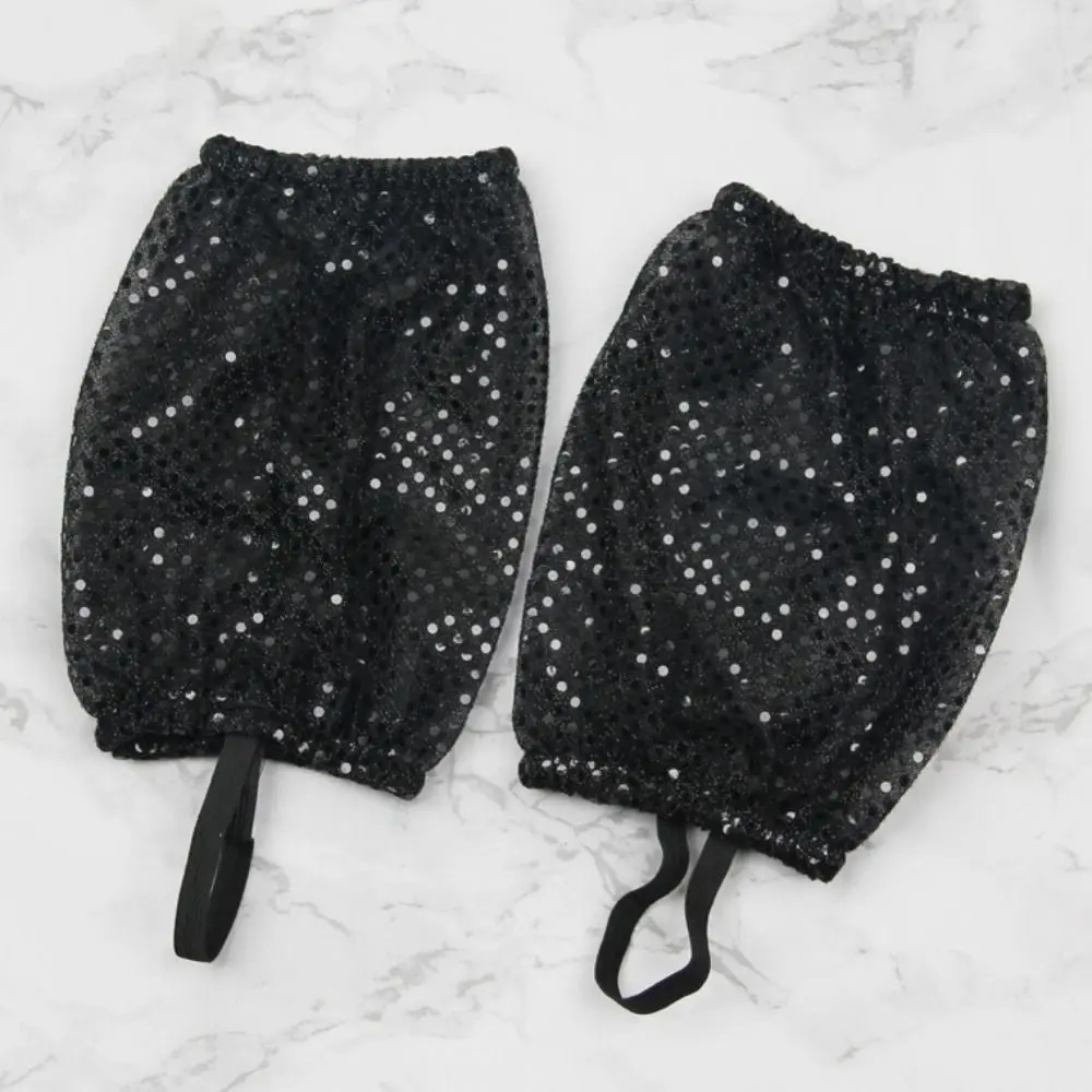 Fashionable Sequined Sequins Leg Warmers Silver Black Polyester Sequined Sleeves Elastic Stretchable Leg Sleeves For Men Women
