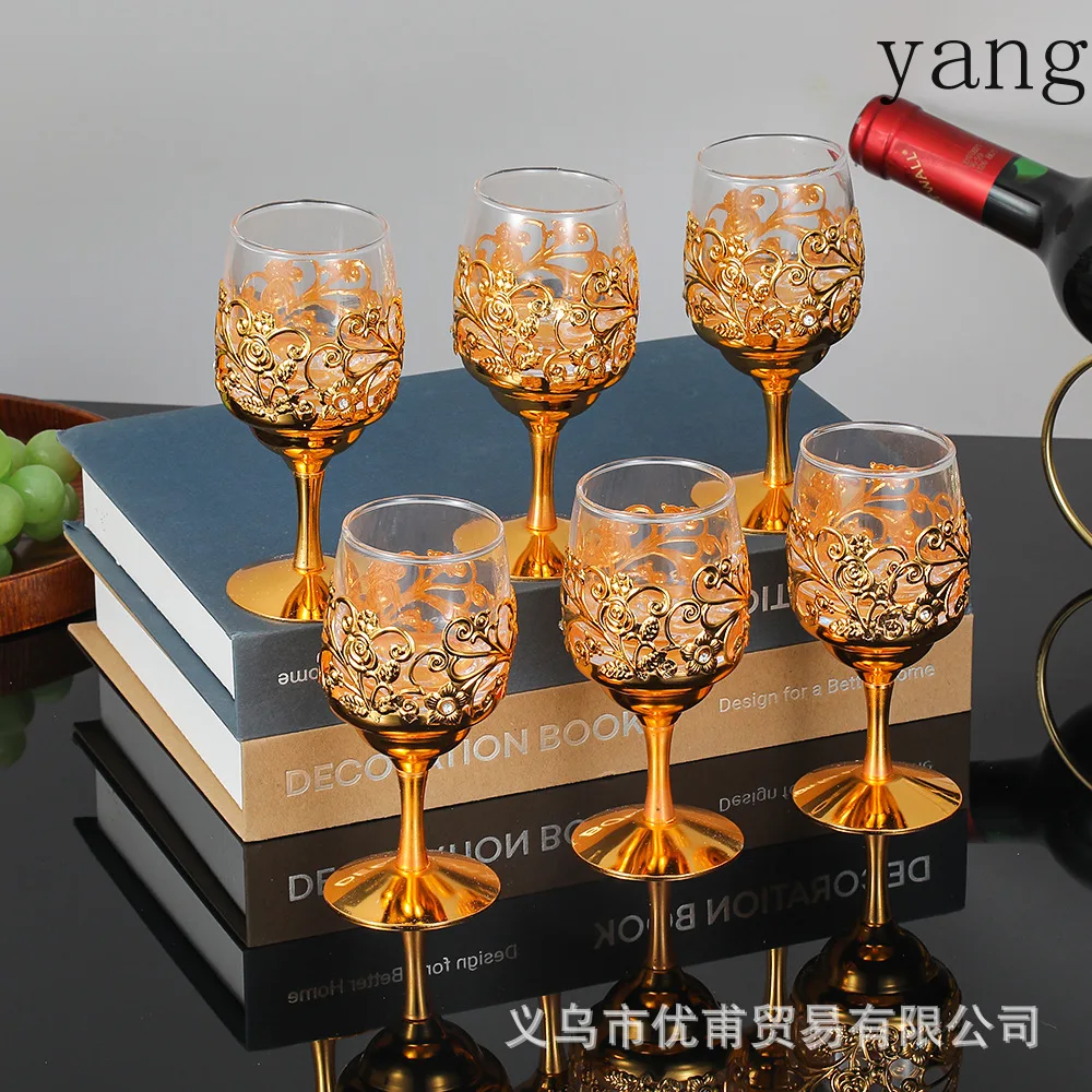 CX high-grade metal glass one-bite cup, household wine set